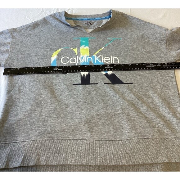 Calvin Klein Sweatshirt Women's Size M Color Gray Graphic Sweatshirt - Picture 5 of 8